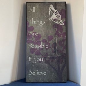 Hanging Wall Decor (All things are possible if you believe)